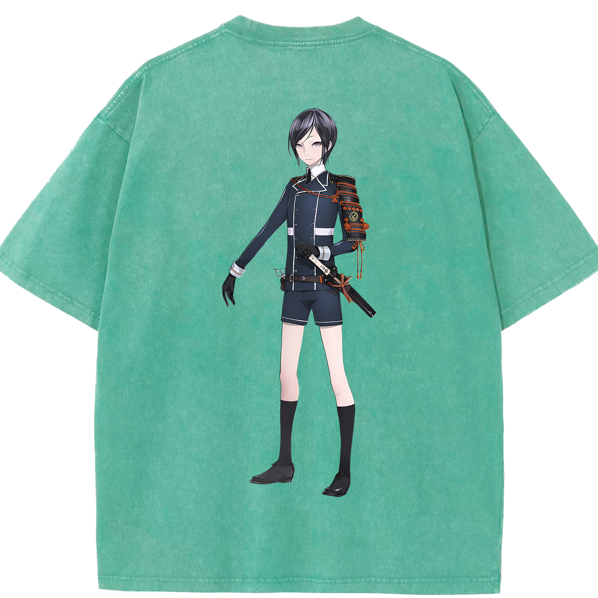 （画像用） 刀剣乱舞 Touken Ranbu 綿100% ヴィンテージ風 半袖Tシャツ（背面プリント）